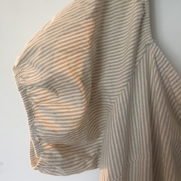Striped Linen Button Front Midi Dress NWOT - Picture 4 of 4